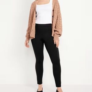 Old Navy High Waisted Stevie Faux Suede Ponte Knit Pants Leggings Comfy Soft